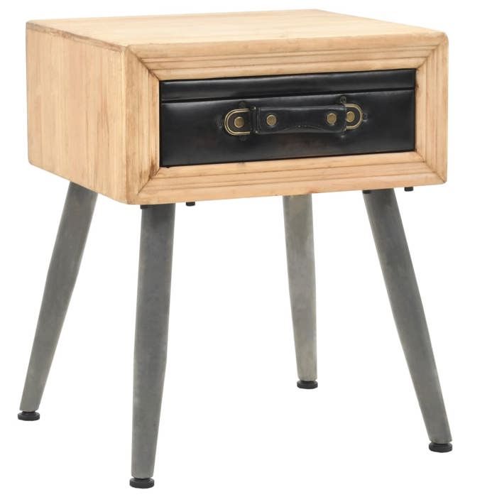 VidaXL Table de chevet Bois de sapin massif 43 x 38 x 50 cm 245775