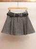 Elegante Completo Donna Autunnale Stile Retrò Francese Giacca e Gonna