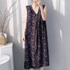 Retro style floral nightdress with chest pad women's summer thin anti-bumping loose large size can be worn outside loungewear skirt