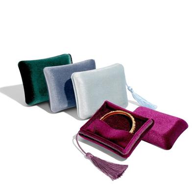 High Quality Velvet Tassel Jewelry Box Multifunctional Soft Storage Box Portable Storage Packaging
