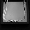 Titanium Steel Asymmetrical Double-Layer Rhombus Shield Hip Hop Necklace