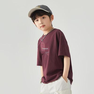 Boys' Summer Chinese Style Fun Text T-Shirt