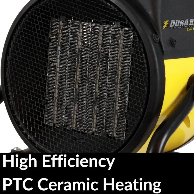 

Portable Electric Forced Air Heater with Pivoting Base, 5,120 BTU, Yellow for Home and Office Use