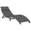 Day and Night - Day and Night Lounger with Solid Gray Acacia Wood Cushion