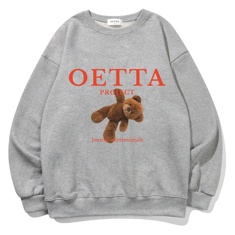 Yda Свитшот оверсайз Hello Bear_Ot3D019Gy Gray/2Xl