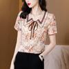 New Slim Blouse for Belly-covering and Slimming Blouse for Summer Age-reducing Mother Chiffon Shirt Loose Slimming Shirt Top