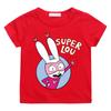 2026 New Super Lou Kids T-Shirt Super Rabbit Crew Neck Boys/Girls Cute T-Shirt