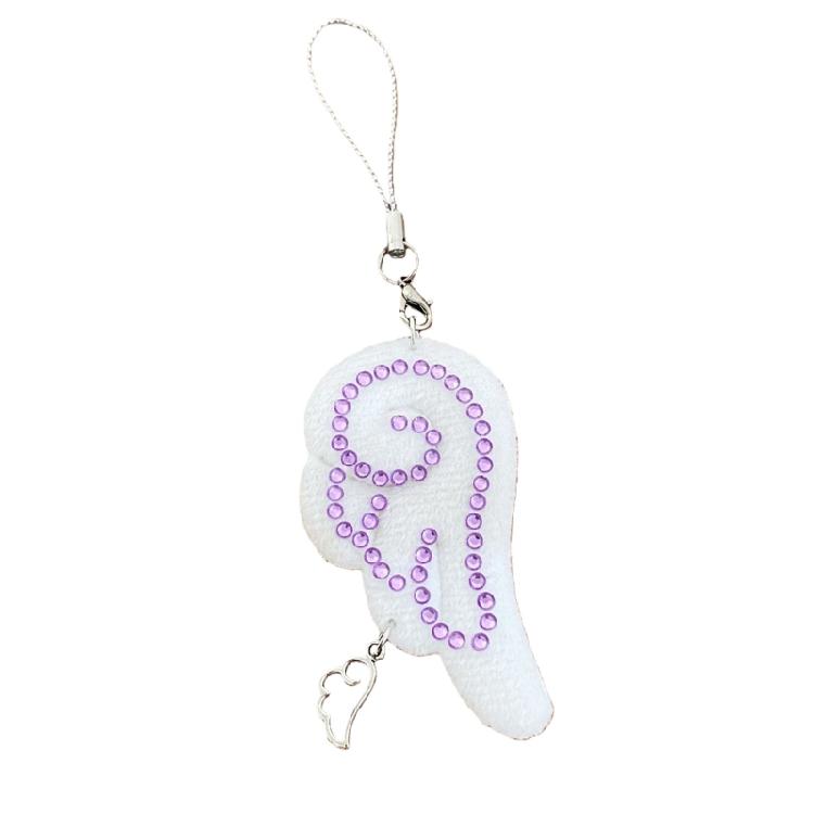 Unique Charm Themed Key Chain Backpack Ornament Artistic Wing Shape Phone Chain Elegant Decoration