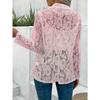 Lace Shirt Spring Summer Womens Versatile Solid Color Jacket Coats Long Sleeve Simple Hollow Design Fashion Versatile