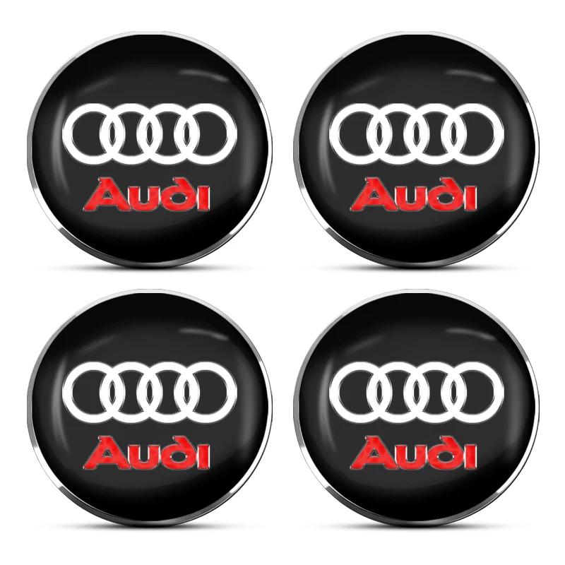 Für Audi A3 Für AUDI Q7 A8L Q8 S4 S5 S6 S7 R8 RS6 Q2L TT A3 A5 A4L A4 Auto Styling 56mm Auto Radnabenkappe Emblem Aufkleber Radaufkleber