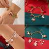 1Pc Christmas Cute Bracelet Christmas Elements Pendant Bracelet Santa Claus Hand Ornament Festive Festival