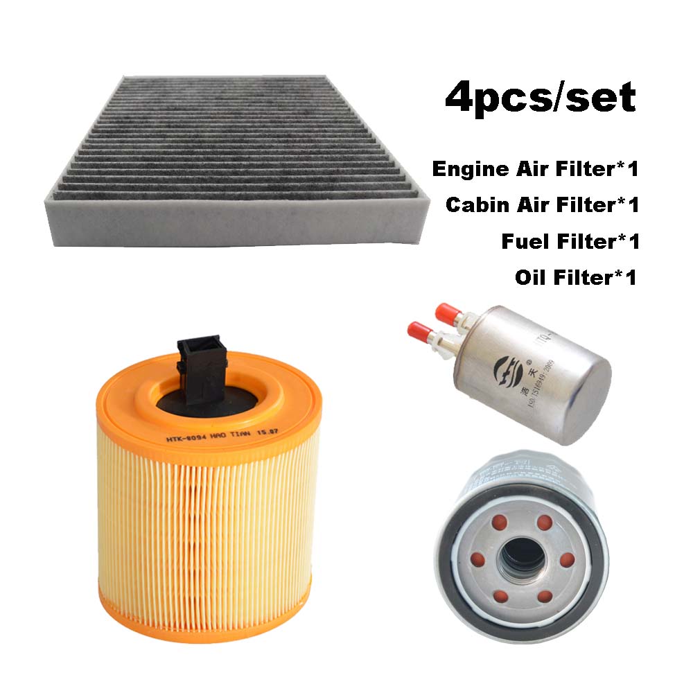4pcs Filter Set For Chevrolet Cruze J400 1.4T 1.5L 2014- Buick Verano GS 20T 2015 Engine Cabin A/C Fresh Air Fuel Oil Filter