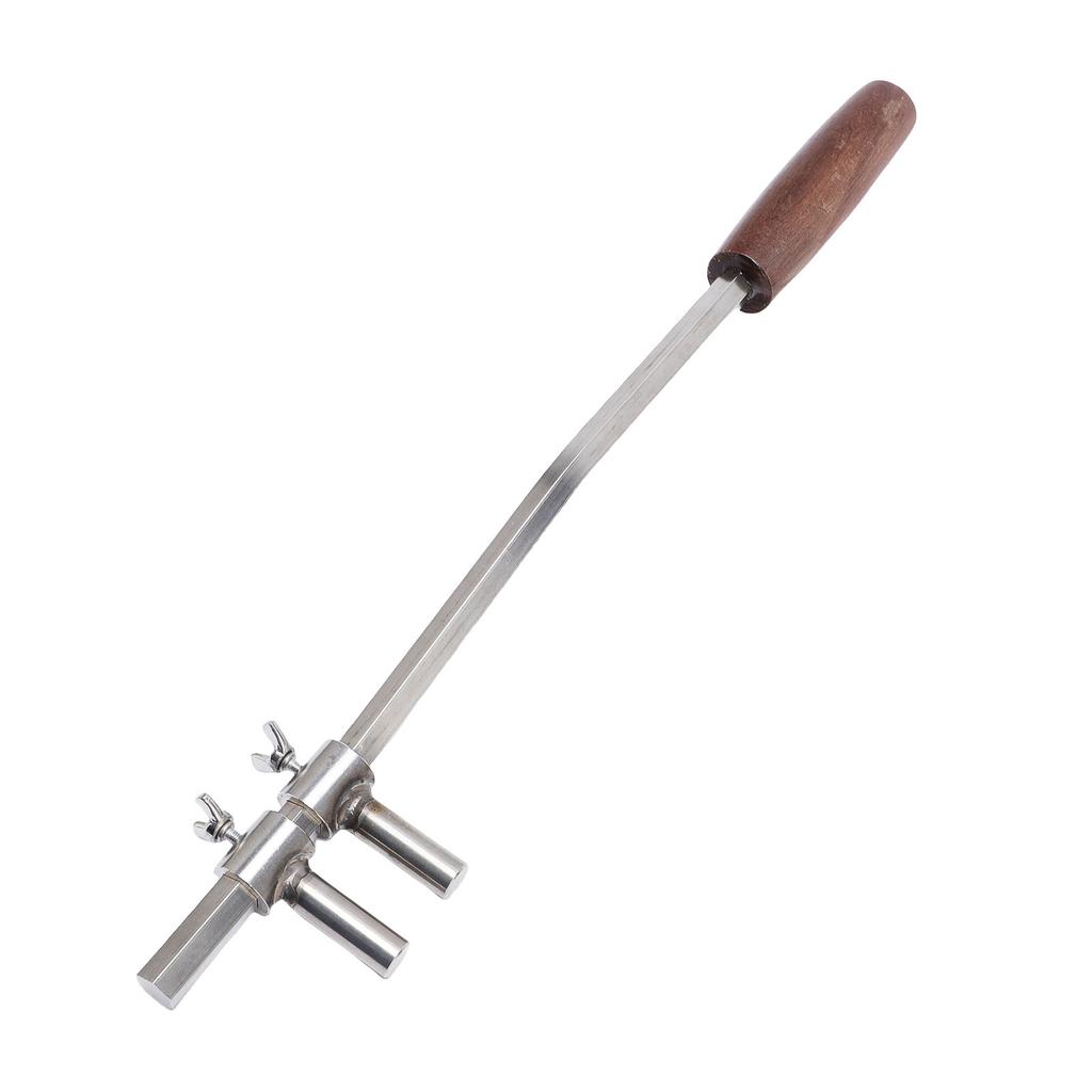 16.7in Stainless Steel Bonsai Branch Bending Tool Gardening Adjustable Bonsai Bender Styling Wrench with Wood Handle