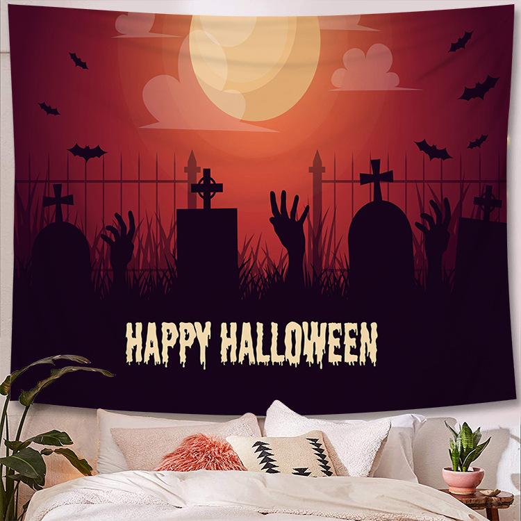 Scary Blood Palm Halloween Wall Hanging Tapestry Rug Halloween Party Wall Covering Tapestry Home Bar Halloween Decor Tapestry