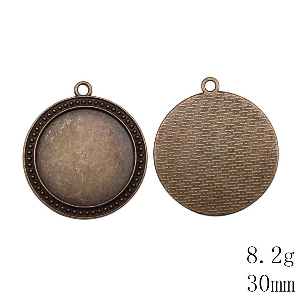 New Year's Day Accesories Fit Round 30-35mm Glass Cabochon Base Setting Tray Accessories Parts Souvenir Accessory Parts