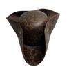 Faux Leather Cosplay Pirate Hat Solid Color Stage Performance Adult Tricorn Hat Dress Up Decoration Western Cowboy Hat
