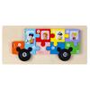 3D Wooden Buckle Puzzle: Educational Toy for Early Learning - Numbers, Transportation, and Animal Blocks