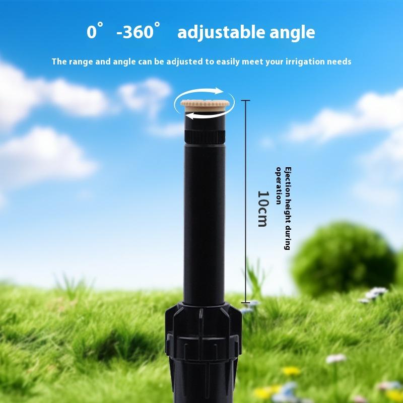 1/2" Female Thread Buried Up Sprinkler 360° Automatic Lift Type Scattering Ray Jet Watering Nozzle Lawn Irrigation Device