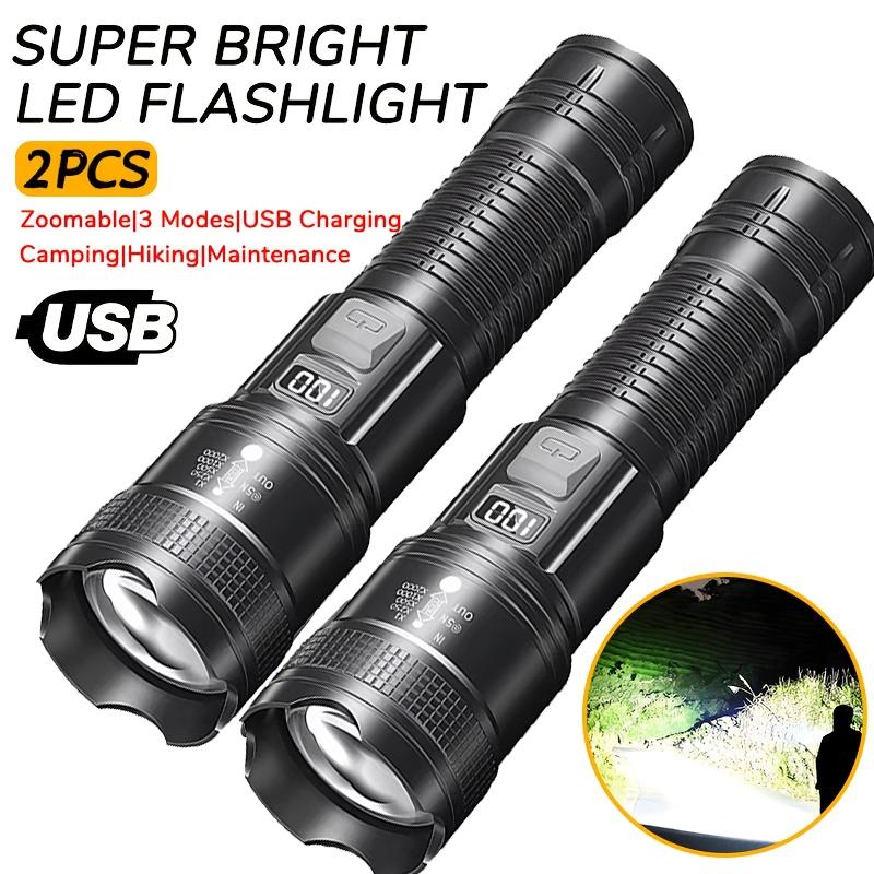 High Strong Power Led Flashlights Tactical Flash Light Torch Ultra Bright Lamp USB Charging Camping Fishing Defensa Zoom Lantern