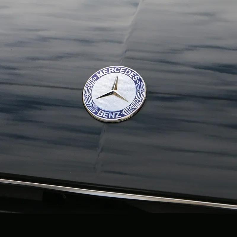 Autoaufkleber Auto Metall Flaches Haubenemblem Frontabzeichen Logo Aufkleber für Mercedes Benz W212 W213 W205 W177 W247 W176 CLS CLA CLK CLG