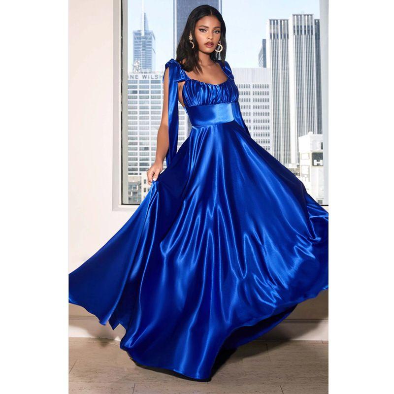 

Европейское и американское сексуальное свадебное платье без рукавов, платье подружки невесты на бретелях Blue S