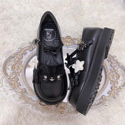 Japanese Students Cute Original Lolita Shoes Women's Flat Lo Shoes Mary Jane Sailor Suit Jk Uniform Small Leather Shoes