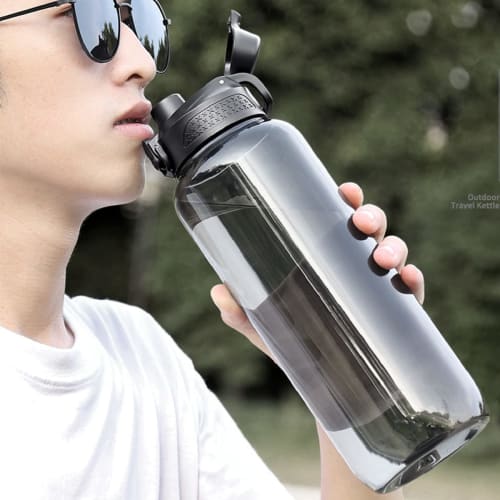 TSQIBU Water Bottle, Large Capacity (600ml, 800ml, 1000ml, 1500ml, 2000ml), Ultra-Lightweight, Leak-Proof, Portable, Heat-Resistant (Up to 100C), Boi