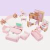 22pcs Safe Miniature Furniture for Childrens Dollhouses Creative Play Indoor Activity Ages 3 Years Old