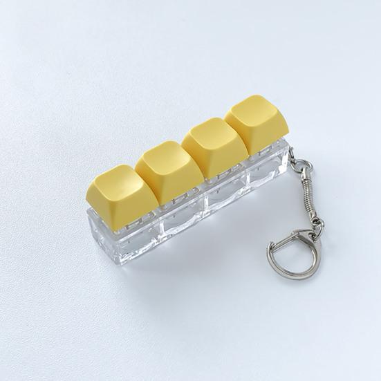 Anxiety Relief Finger Toy 3/4-Keys Keyboard Fidget Toy Stress Push Button Mini Keychain Clicker Keychain Pocket Size Mechanical Office Buster