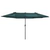 4.6m Double Garden Parasol Green