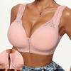 Damen Sexy Spitze Schulterträger Frontverschluss Drahtlos Nahtlos Push-Up BH