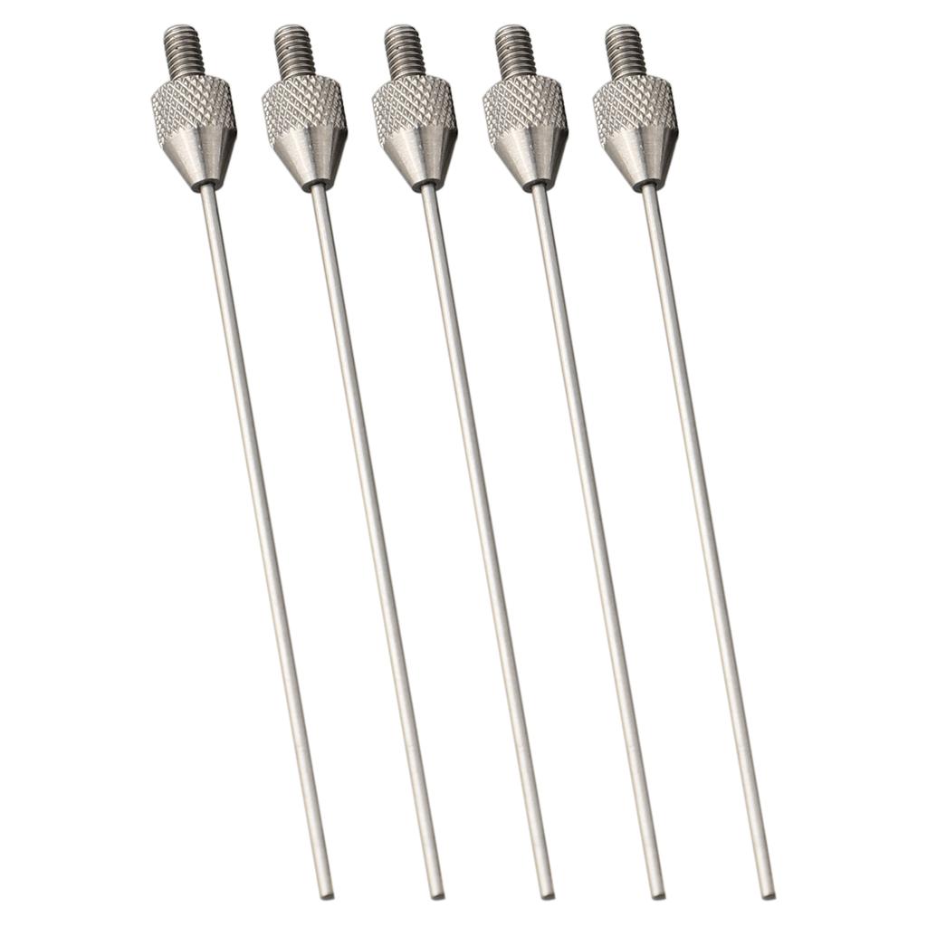 Set of 5 Needle Contact Points for Dial Indicator and Depth Gauge Probing with 1X50mm Long Tip M2 5 Thread Stainless Steel