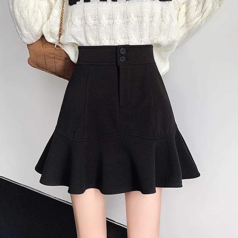 

2024 Women s High-Waist A-Line Bodycon Fishtail Mini Skirt & Winter Dress S