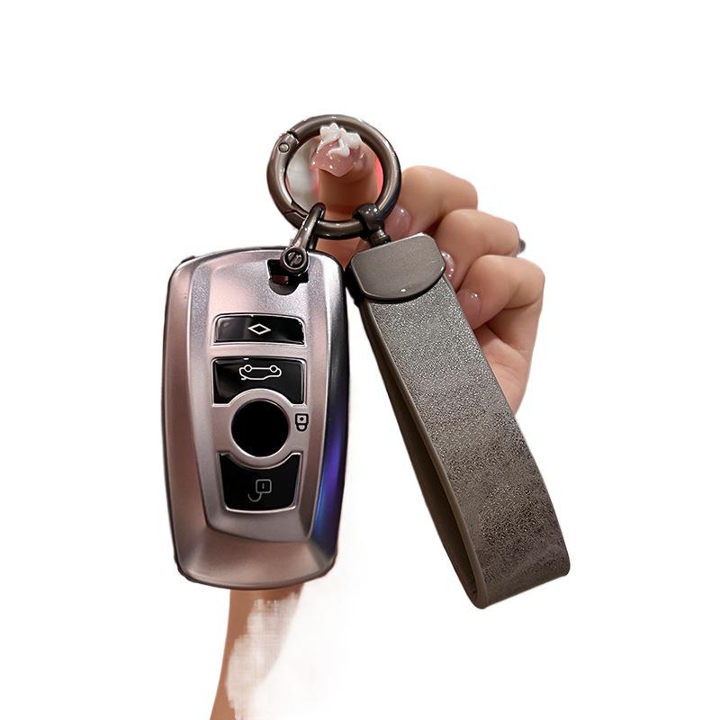 BMW Key Case for X3/X5/X1, New 3 Series, i3, 5 Series 325Li/530/iX3 - Gradient Shell Buckle