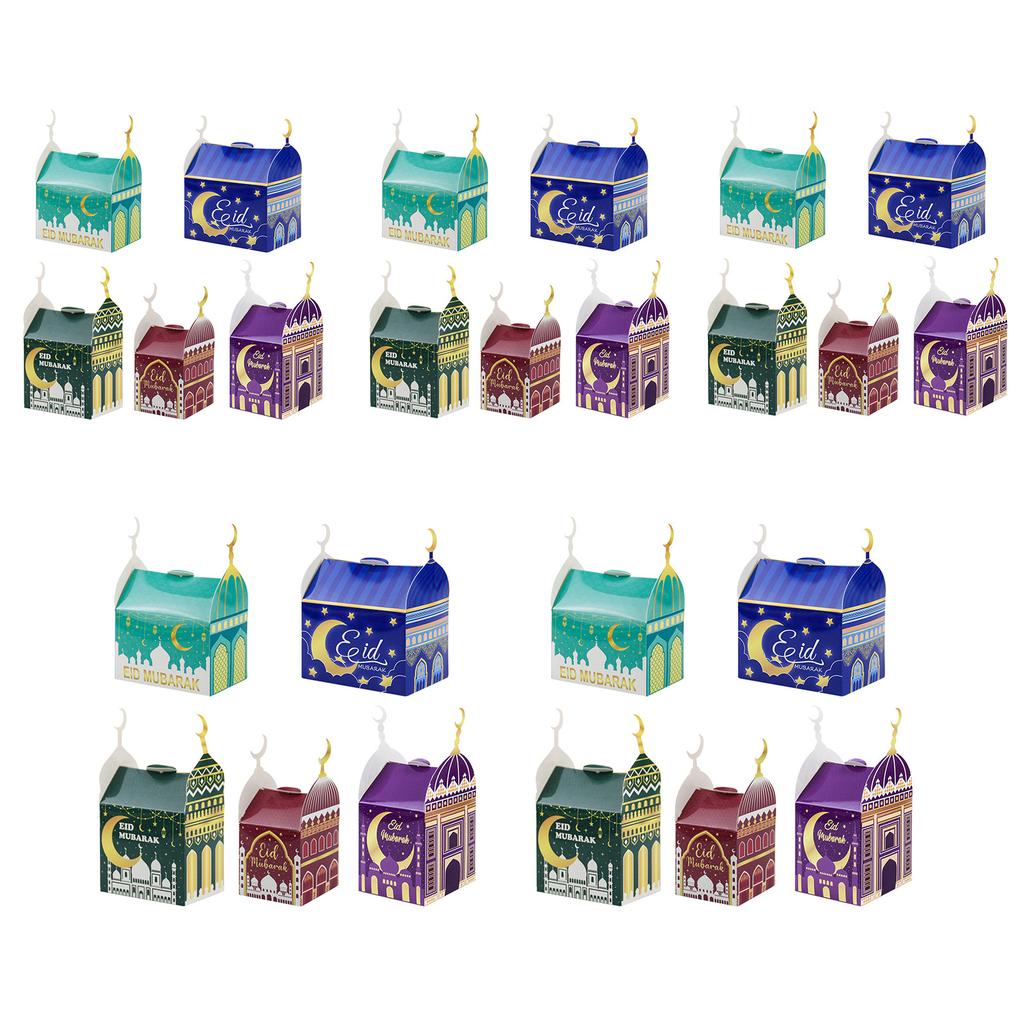 Pack of 30 Intricate Candy Cardboard Box Chocolate Holders for Eid Weddings Birthdays Muslims Festival Decoration