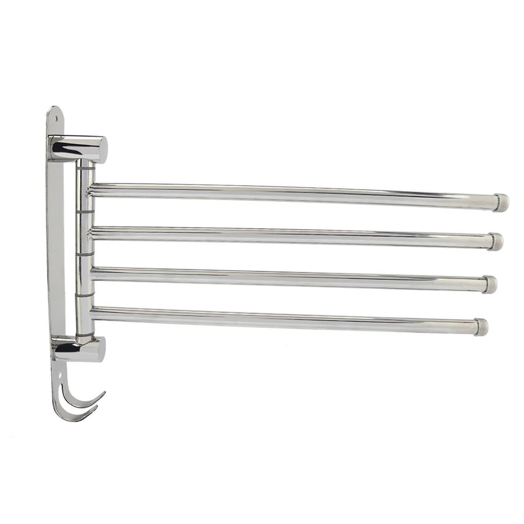 4 swivel Towel Rack Bar Rod Rail Holder Bathroom Kitchen 304 Stainless Steel