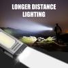 Multi-functional Flashlight with Back Clip USB Rechargeable IPX4 Waterproof Work Lamp Magnetic Portable Outdoor Camping Hiking Emergency Lamp