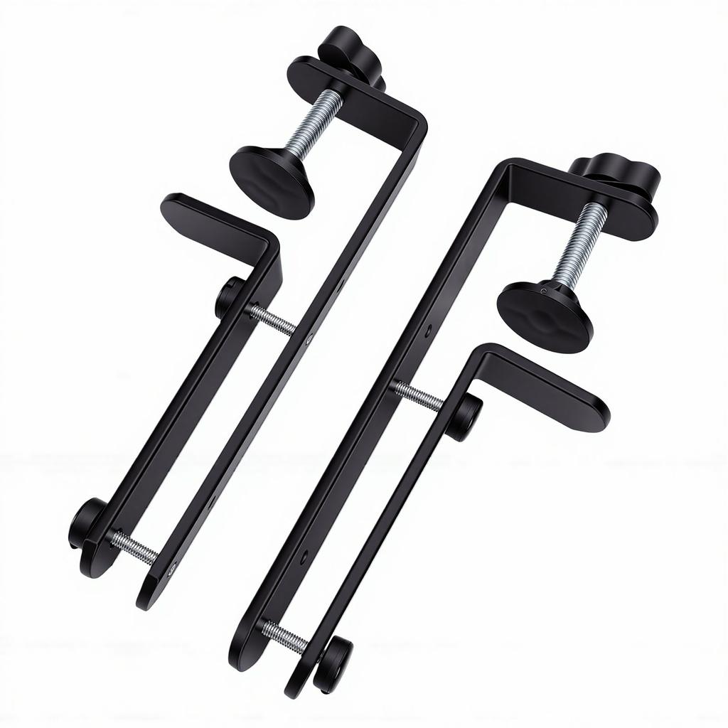 2PCS Desk Clamp Pegboard Fixing Bracket Adjustable Thickened Pegboard Mounting Bracket for Office Garage Kitchen Home
