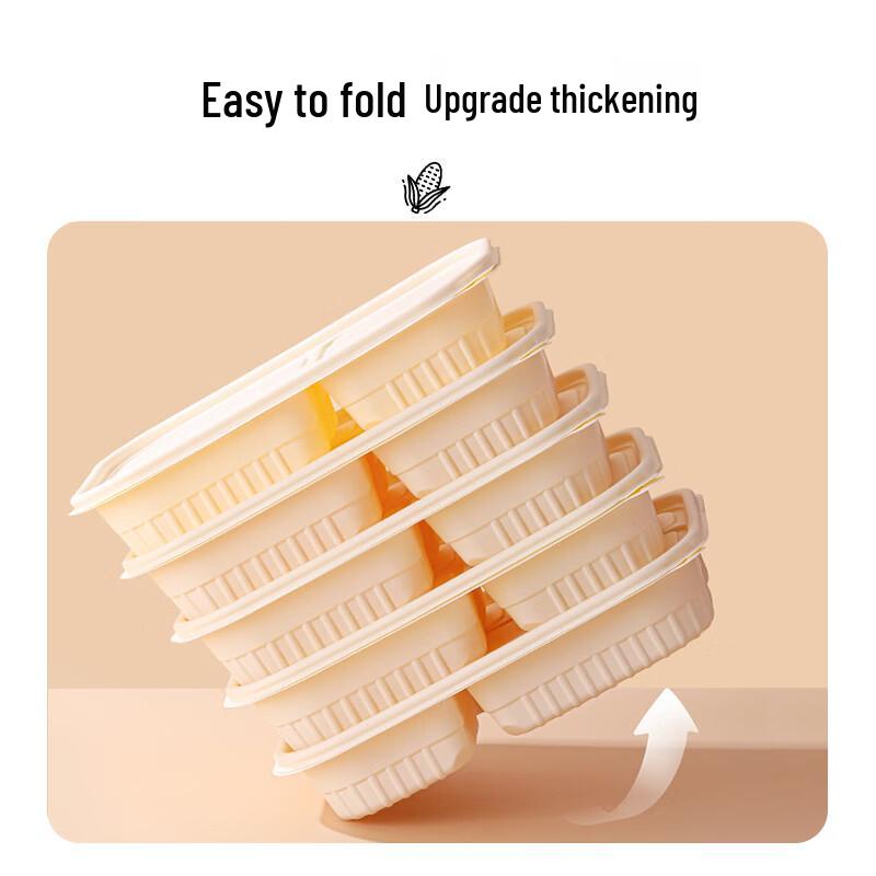 Biologiskt nedbrytbara takeaway-behållare med 4 fack