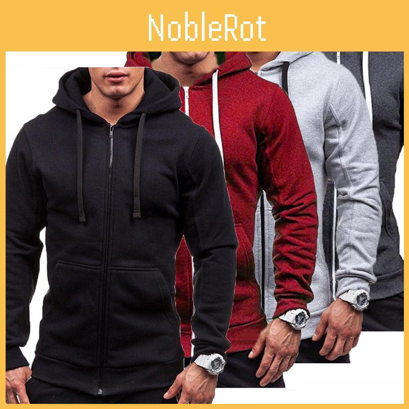 Classic Men's Outwear Winter Hoodies Lightweight Warm Jumper With Hood And Pockets