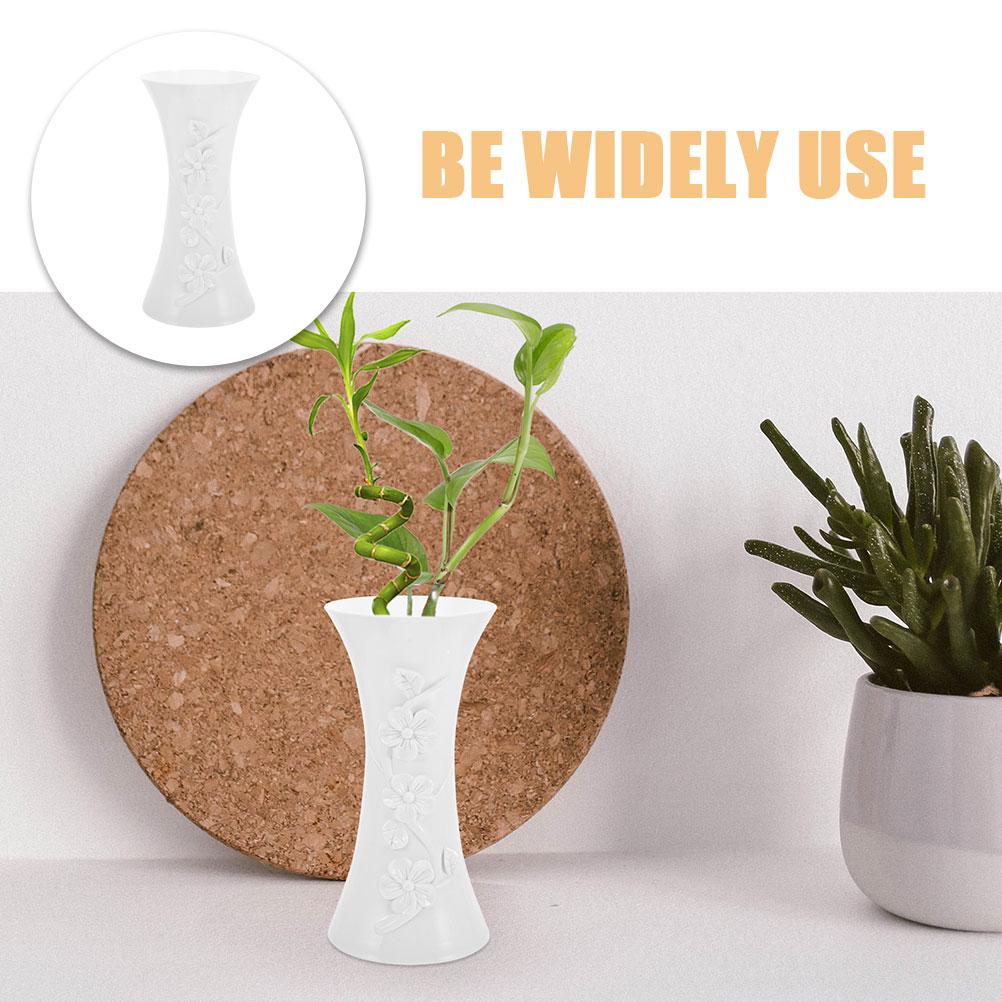 2 Stück Pflaumenvase Heimdeko Kleine Blume Tisch-Mittelstücke Ornamente Kunststoffvasen Behälter Pflanzgefäß