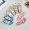 Girls High-heels Princess Shoes Childrens Single Shoes Performance Shoes Girls Crystal Shoes Size 26-38