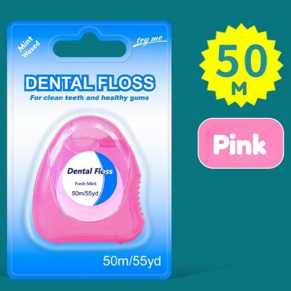 Dental 50m Roll Flosser Portable Toothpick Oral Hygiene Cleaning High Tension Floss Practical Health Mouth