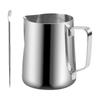 Milk Frothing Pitcher with Scale Stainless Steel Coffee Cup Mug Milk Frothing Pitcher Jug for Home Office Coffee Shop