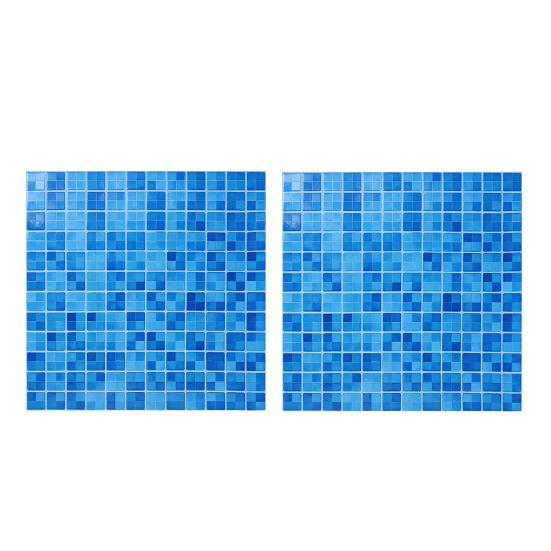 2Pcs 3D Mosaic Tile Sticker, 11.8 x 11.8 Inch Removable Wallpaper Tile, 3D Self Adhesive Wall Tiles, Bathroom Wall Tiles for Kitchen Backsplash, PVC