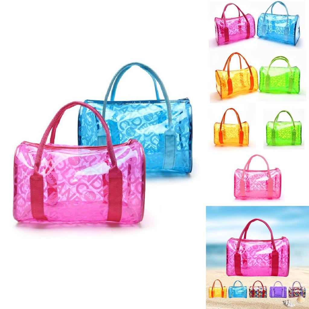 Stylish Waterproof Outdoor Swimming Bag Trendy Fitness Toiletry Bag Perfect Jelly Beach Storage
