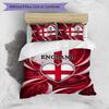 Set Biancheria da Letto Stampata Calcio Inghilterra 3 Pezzi Copriletto Traspirante Accogliente come Regalo per la Casa Nuova o per le Feste