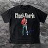 Vintage Chuck Norris T-shirt, Legend Never Die Tee Fashion Trendy Tee Men Women Vintage Top Hip Hop Streetwear Oversized Tshirt