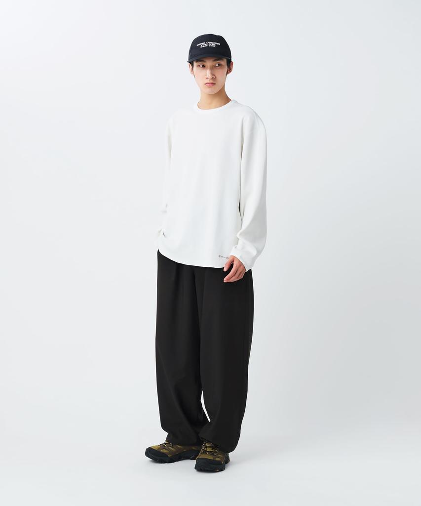 Snow Peak Dry Waffle Long Sleeve Cut and Long Sleeve and Off Size L T-Shirt CS-26SU001, Sew, T-Shirt, Men's Women's, White,