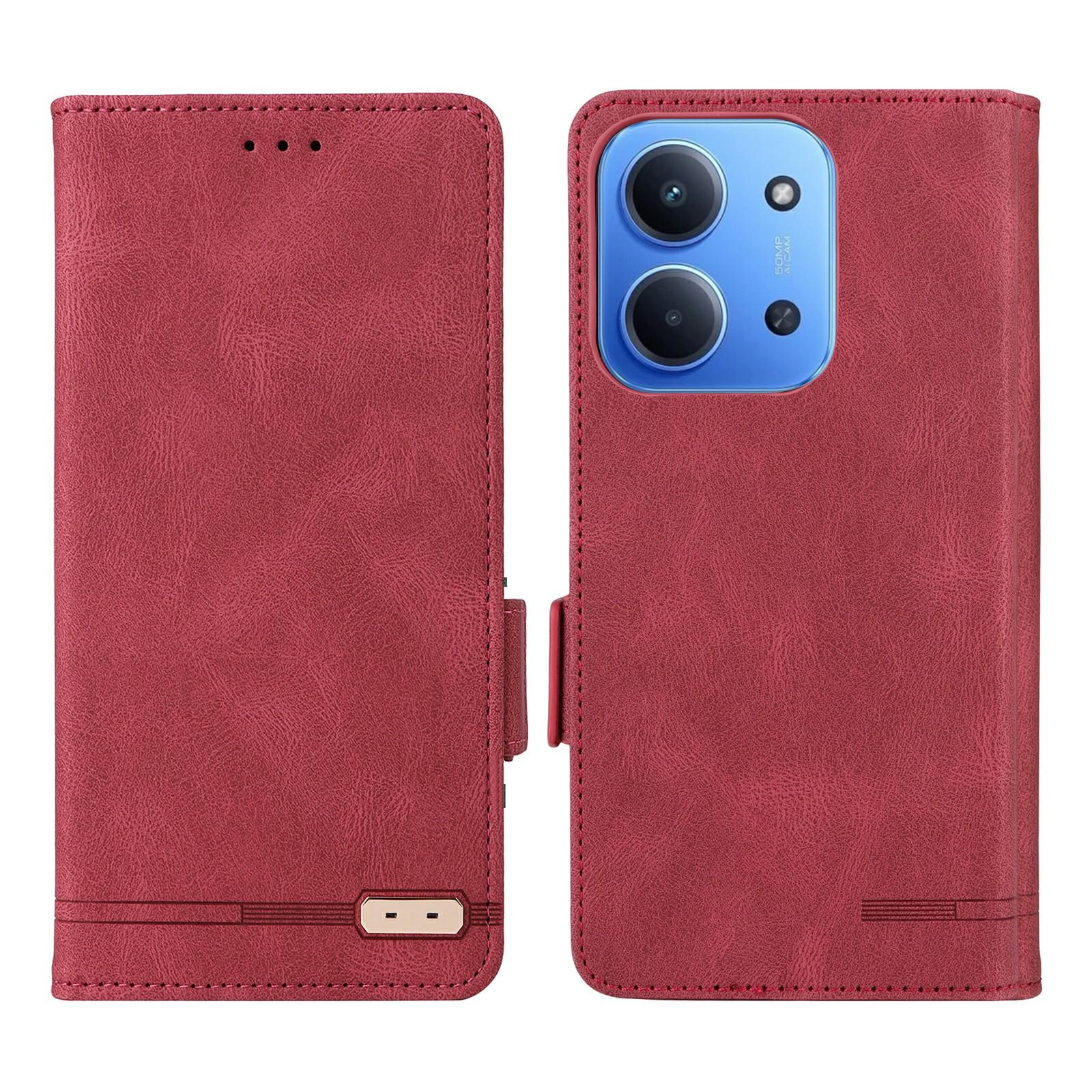 

Для Xiaomi Redmi 15C 4G (Глобальний) (171мм)/Poco C85 4G (171мм) Чохол Шкіряний Гаманець Книжка Чохол для Телефону з Металевим Декором